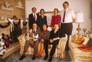 1983, my second Bork Christmas – Dave is standing in the back next to Pam. 