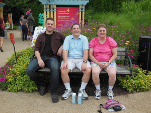 Maaarie is with her sons William, James in the middle at the Arboretum just outside of Chicago. 