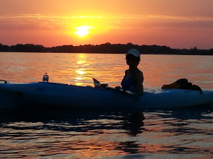Every summer I have a goal to kayak ten lakes. My favorite time to kayak is after dinner and just before sunset. There is somewhat of a thrill to be on the lake for the sunset but paddling like crazy to get off the lake before it gets totally dark.