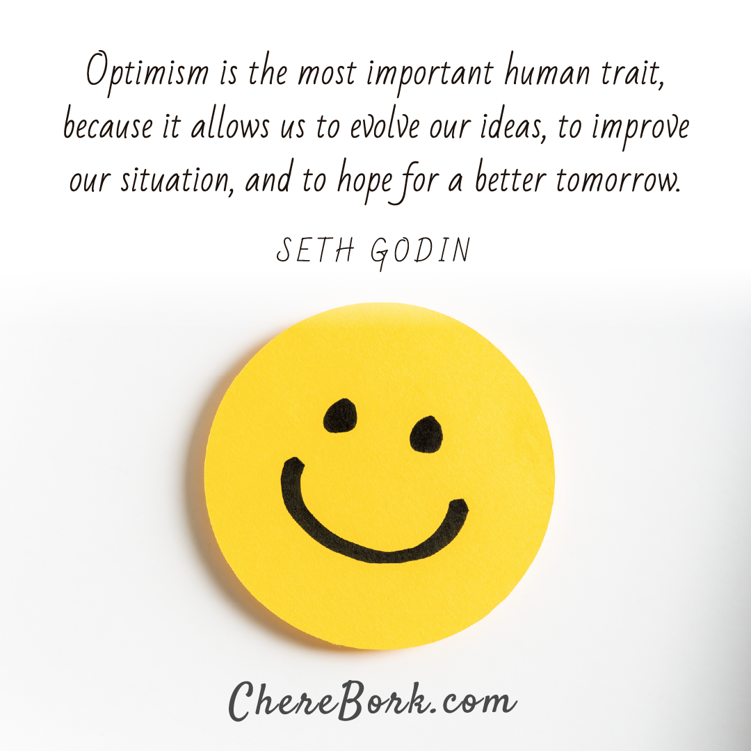 Optimism is the most important human trait, because it allows us to evolve our ideas, to improve our situation, and to hope for a better tomorrow. -Seth Godin
