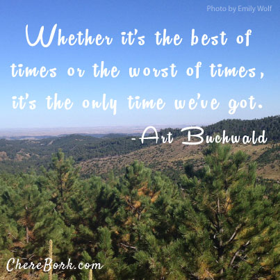 Whether it’s the best of times or the worst of times, it’s the only time we’ve got. – Art Buchwald